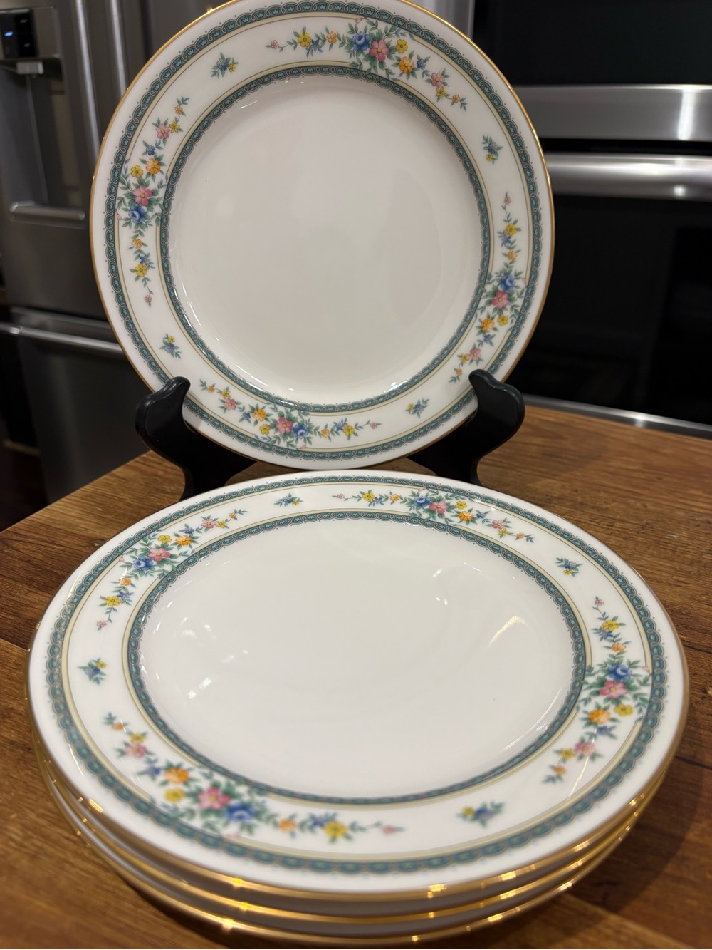 Vintage Noritake Amenity Fine White Porcelain Salad Plates